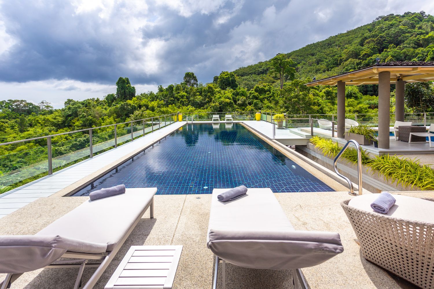 Overlooking to the Mountain and Ocean View Private Pool Villa in Layan, Phuket
