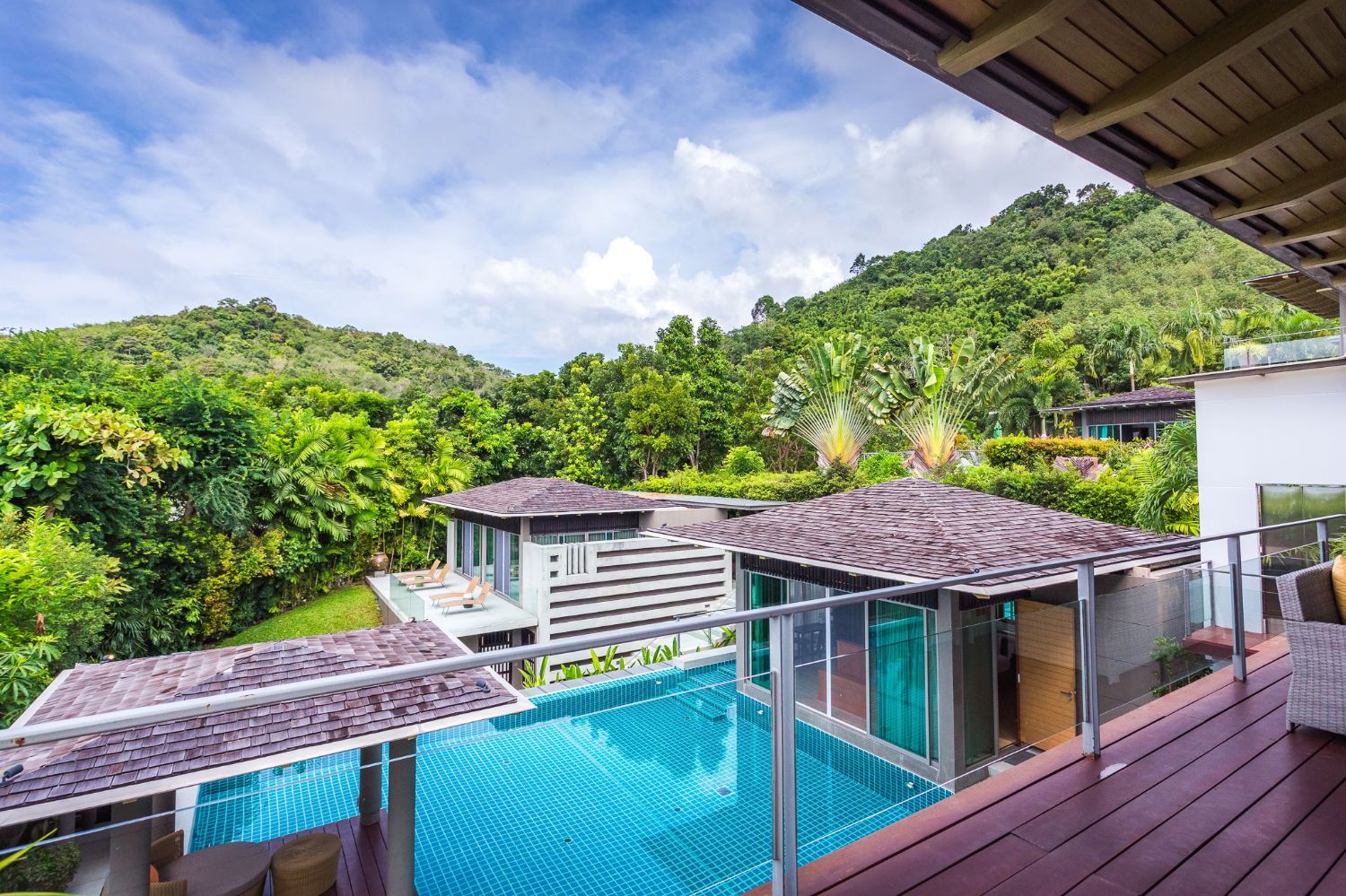 Overlooking to the Mountain View Luxury Private Pool Villa for Rent in Layan